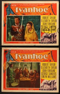 2r655 IVANHOE 4 LCs 1952 Elizabeth Taylor, Robert Taylor & Joan Fontaine!