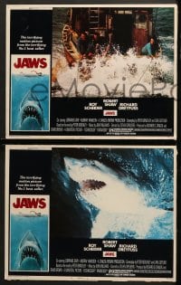 2r188 JAWS 8 LCs 1975 Roy Scheider, Robert Shaw, Richard Dreyfuss, Steven Spielberg, complete set!
