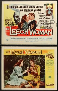 2r206 LEECH WOMAN 8 LCs 1960 deadly female vampire drained love & life from every man she trapped!