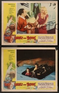 2r502 LOST, LONELY & VICIOUS 6 LCs 1958 Ken Clayton, Barbara Wilson, old cars & bad girls!