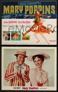 2r021 MARY POPPINS 9 LCs 1964 Julie Andrews, Dick Van Dyke, Disney musical classic, great scenes!