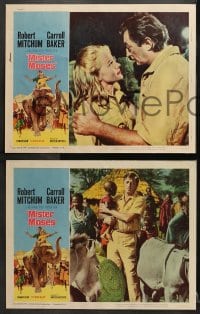 2r235 MISTER MOSES 8 LCs 1965 Robert Mitchum & Carroll Baker are stealing Africa!