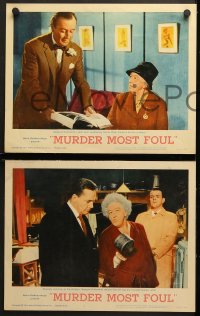 2r773 MURDER MOST FOUL 3 LCs 1964 Margaret Rutherford as Agatha Christie's Miss Marple, Ron Moody!