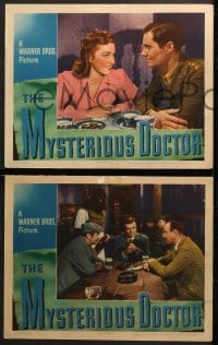 2r673 MYSTERIOUS DOCTOR 4 LCs 1943 Eleanor Parker, John Loder, Matt Willis, creepy villain!