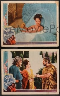 2r509 NIGHT IN PARADISE 6 LCs 1945 Merle Oberon, Turhan Bey, the night you will never forget!
