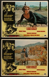 2r781 ONCE UPON A TIME IN THE WEST 3 LCs 1969 Sergio Leone, Claudia Cardinale, Henry Fonda, Bronson!