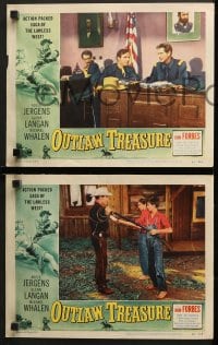 2r264 OUTLAW TREASURE 8 LCs 1955 sexy blonde hellcat Adele Jergens in western adventure!