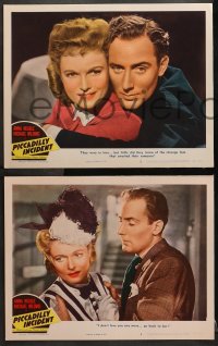2r443 PICCADILLY INCIDENT 7 LCs 1948 Anna Neagle & Michael Wilding, They Met At Midnight!
