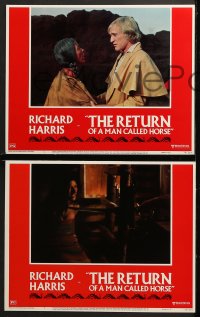 2r288 RETURN OF A MAN CALLED HORSE 8 LCs 1976 Richard Harris as Native American Indian!
