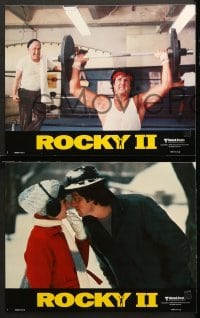 2r296 ROCKY II 8 style B int'l LCs 1979 Sylvester Stallone, Talia Shire, Meredith, boxing sequel!
