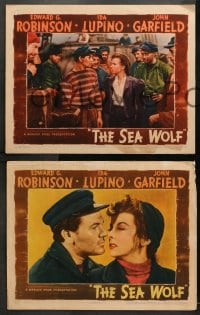2r801 SEA WOLF 3 LCs 1941 Edward G. Robinson, John Garfield, Ida Lupino, Jack London novel!