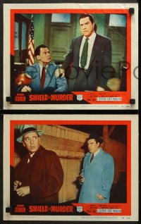 2r803 SHIELD FOR MURDER 3 LCs 1954 Edmond O'Brien is a dame-hungry killer cop, John Agar!