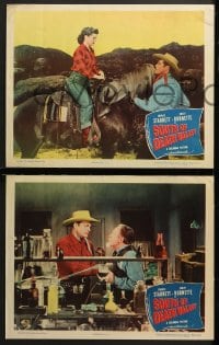 2r809 SOUTH OF DEATH VALLEY 3 LCs 1949 Charles Starrett as the Durango Kid, Smiley Burnette!