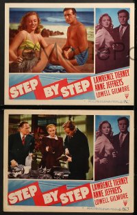 2r528 STEP BY STEP 6 LCs 1946 great images of Lawrence Tierney & Anne Jeffreys, film noir!