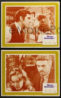 2r702 SWEET NOVEMBER 4 LCs 1968 great images of Sandy Dennis & Anthony Newley, classic!