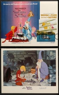 2r339 SWORD IN THE STONE/WINNIE POOH & A DAY FOR EEYORE 8 LCs 1983 Disney cartoon double-bill!