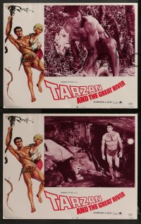 2r341 TARZAN & THE GREAT RIVER 8 LCs 1967 Mike Henry in the title role with sexy Diana Millay!