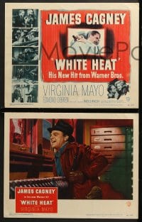 2r381 WHITE HEAT 8 LCs 1949 James Cagney is Cody Jarrett, Mayo, classic noir, rare complete set!