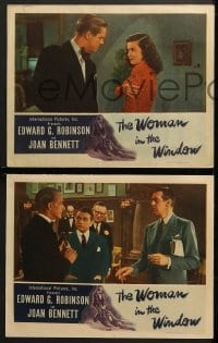 2r834 WOMAN IN THE WINDOW 3 LCs 1944 Fritz Lang, Edward G. Robinson & Joan Bennett!