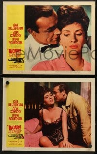 2r384 WOMAN OF STRAW 8 LCs 1964 Sean Connery & super sexy Gina Lollbrigida, Basil Dearden thriller!
