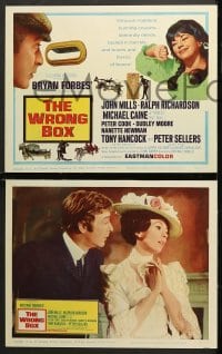 2r385 WRONG BOX 8 LCs 1966 John Mills, Michael Caine, English comedy directed by Bryan Forbes!