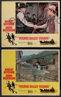2r387 YOUNG BILLY YOUNG 8 LCs 1969 cowboys Robert Mitchum & Robert Walker in western action!