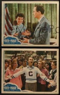 2r719 YOUTH ON PARADE 4 LCs 1942 John Hubbard, Ruth Terry, patriotic World War II teen musical!