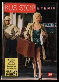 2s834 BUS STOP softcover book 1956 great photos of sexy Marilyn Monroe, William Inge!