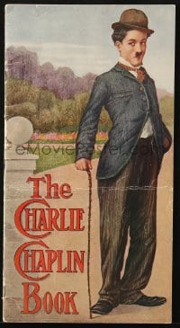 2s835 CHARLIE CHAPLIN softcover book 1916 The Charlie Chaplin Book, great images with captions!