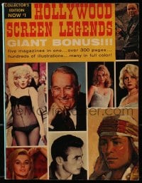 2s850 HOLLYWOOD SCREEN LEGENDS softcover book 1965 five movie magazines make a single book!