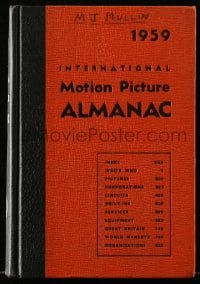 2s542 INTERNATIONAL MOTION PICTURE ALMANAC hardcover book 1959 filled with great movie information!