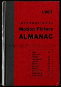 2s546 INTERNATIONAL MOTION PICTURE ALMANAC hardcover book 1967 filled with great movie information!