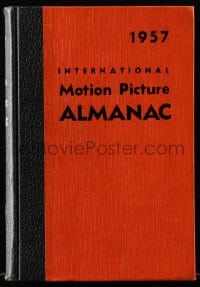 2s540 INTERNATIONAL MOTION PICTURE ALMANAC hardcover book 1957 filled with movie information!