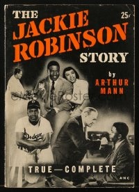 2s852 JACKIE ROBINSON STORY softcover book 1950 Brooklyn Dodgers baseball, true & complete!