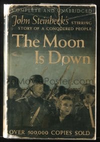 2s583 MOON IS DOWN Sun Dial Press hardcover book 1943 John Steinbeck's story of a conquered people!