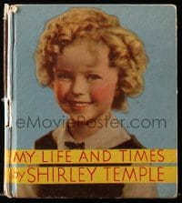 2s586 MY LIFE & TIMES Saalfield Publishing hardcover book 1936 Shirley Temple illustrated biography!