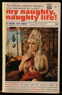 2s909 MY NAUGHTY, NAUGHTY LIFE paperback book 1964 Mamie Van Doren's illustrated biography!