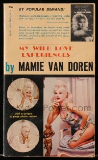 2s910 MY WILD LOVE EXPERIENCES paperback book 1965 Mamie Van Doren illustrated biography w/ nudity!