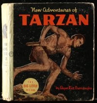 2s588 NEW ADVENTURES OF TARZAN Big Little Book hardcover book 1935 Edgar Rice Burroughs story!