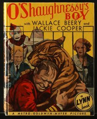 2s591 O'SHAUGHNESSY'S BOY Lynn hardcover book 1935 Wallace Beery & Jackie Cooper, w/ movie images!