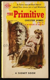 2s913 PRIMITIVE paperback book 1955 fierce novel about two interracial lovers on a lost weekend!