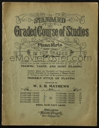2s881 STANDARD GRADED COURSE OF STUDIES softcover book 1892 for the piano forte in ten grades!