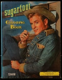 2s884 SUGARFOOT Saalfield Publishing coloring book 1959 great art of cowboy Will Hutchins!
