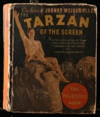 2s607 TARZAN OF THE SCREEN Big Little Book hardcover book 1934 The Story of Johnny Weissmuller!