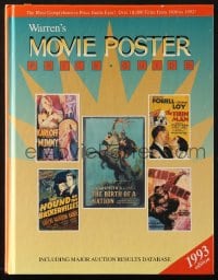 2s618 WARREN'S 1993 MOVIE POSTER PRICE GUIDE hardcover book 1993 over 18,000 titles, 1900 to 1992!