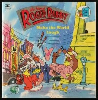 2s890 WHO FRAMED ROGER RABBIT softcover book 1988 Make the World Laugh, great art from the movie!