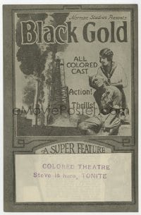 2s105 BLACK GOLD herald 1927 art, Norman Studios all-black thrilling epic of the oil fields