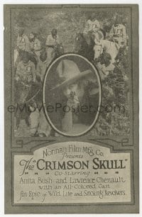 2s132 CRIMSON SKULL herald 1921 all-colored cast, Anita Bush, cowboy Lawrence Chenault!