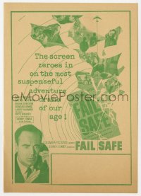 2s152 FAIL SAFE herald 1964 directed by Sidney Lumet, most suspenseful adventure drama of our age!