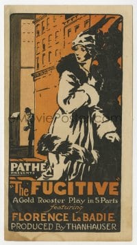 2s161 FUGITIVE herald 1916 great art of Florence La Badie being followed by a man in the city!